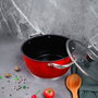 Hermia Olla de Aluminio 20 x 10 cm Rojo y Negro